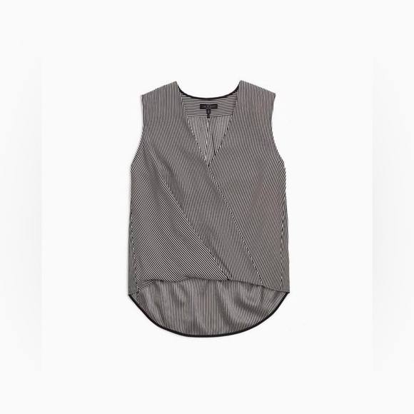 Rag and Bone Victor Silk Blouse in Black White Combo Size XS. - Picture 10 of 12